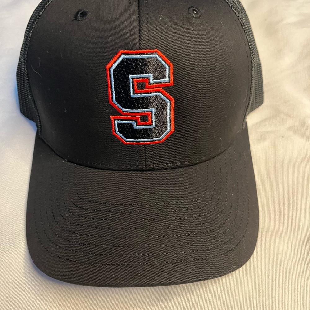 Black Cap with Red and White S Logo